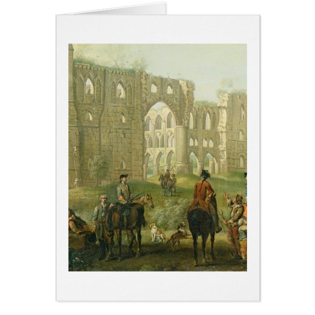 Cavaliers faisant une pause par les ruines de (Devant)