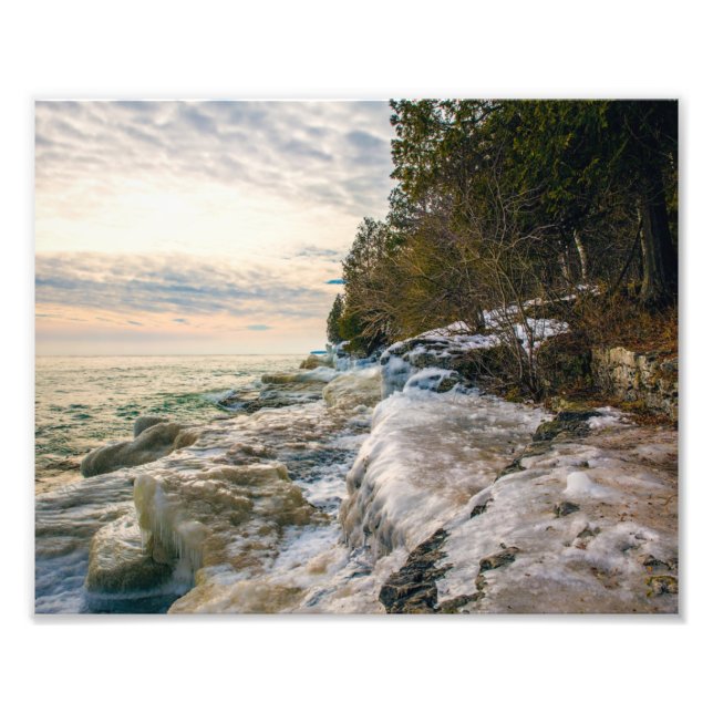 Cave Point - Icy Shorts - Sunrise - Photo Imprimer (Devant)