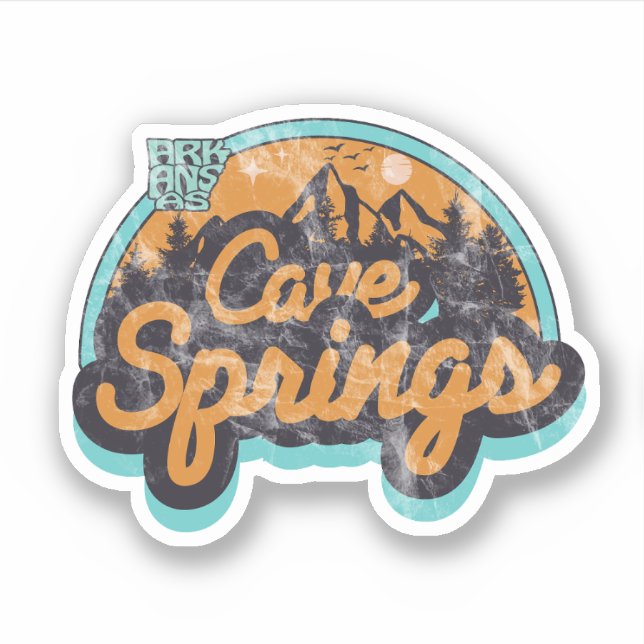 Cave Springs, Arkansas  Autocollant (Devant)