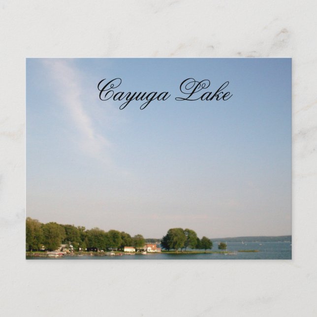 CAYUGA LAKE, carte postale de l'état de NEW YORK (Devant)