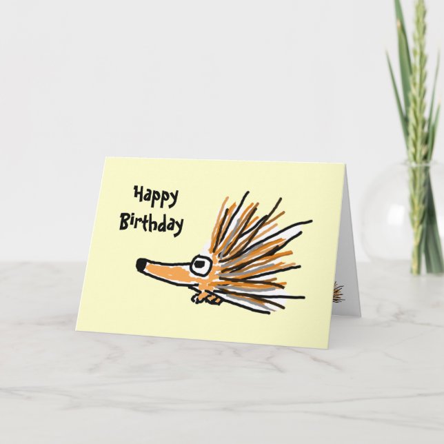 CB- Funny Porcupine Carte d'anniversaire (Devant)