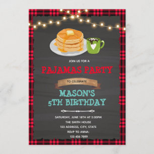 Ccrêpes de bûcheron et pyjamas Invitation