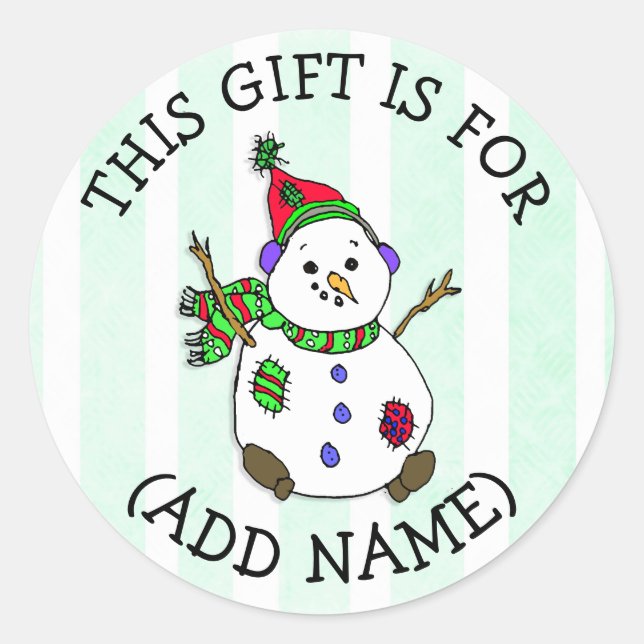 Ce cadeau est pour (Ajouter un nom) étiquette cade (Devant)