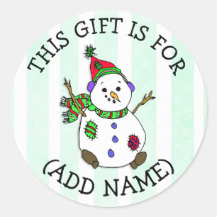 Ce cadeau est pour (Ajouter un nom) étiquette cade