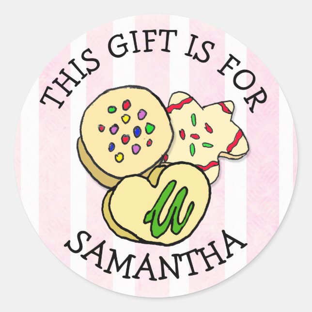 Ce cadeau est pour (Ajouter un nom) étiquette cade (Devant)