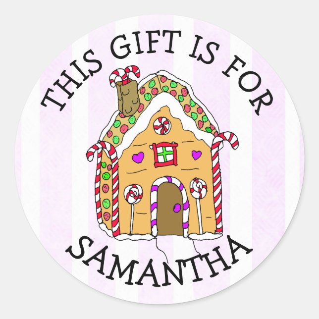 Ce cadeau est pour (Ajouter un nom) étiquette cade (Devant)