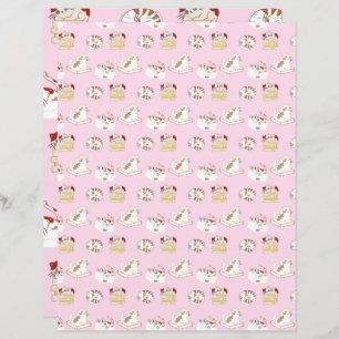 Ce Chat Vie Rose Scrapbooking Papier Motif Chat