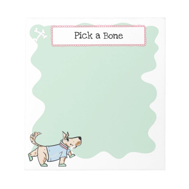 Ce Chien Vie Chien Bone Green Bloc-notes (Devant)