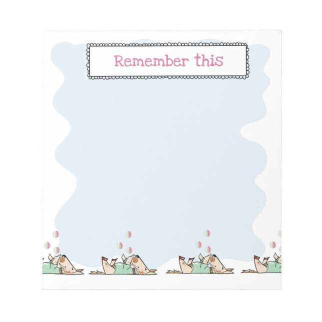 Ce Chien Vie Jongle Boules Bloc-notes bleu (Devant)