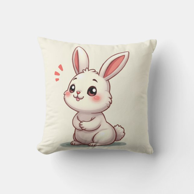 Ce coussin a un caractère de lapin mignon. (Recto)
