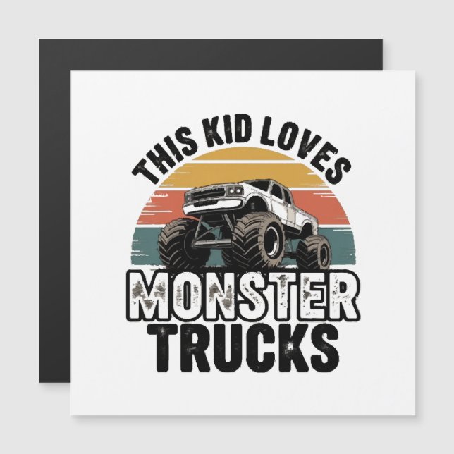 Ce gamin adore les monstres trucks (Devant / Derrière)
