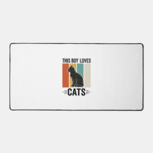 Ce garçon aime les chats Design Rétro pour amateur