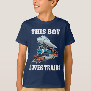 Ce garçon aime les trains - Fun Kids T-Shirt Desig