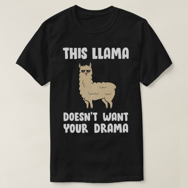 Ce lama ne veut pas de votre pullover drame  (Design devant)
