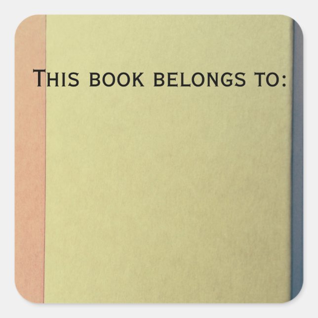 Ce livre appartient à : étiquettes de livres (Devant)