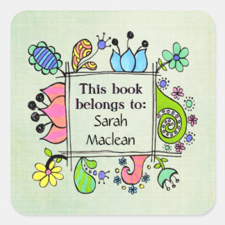 Ce Livre Appartient À Nom Plate Sticker Étiquette