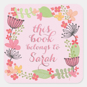 Ce Livre Appartient À Nom Plate Sticker Étiquette