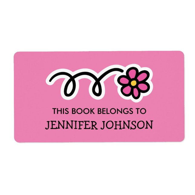 Ce livre appartient à rose daisy étiquette (Devant)