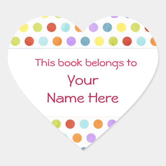 Ce Livre Appartient À Sticker Personnalisé (Devant)