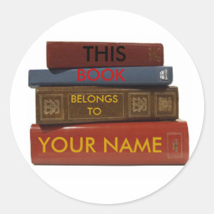 CE LIVRE APPARTIENT À VOTRE autocollant NOM