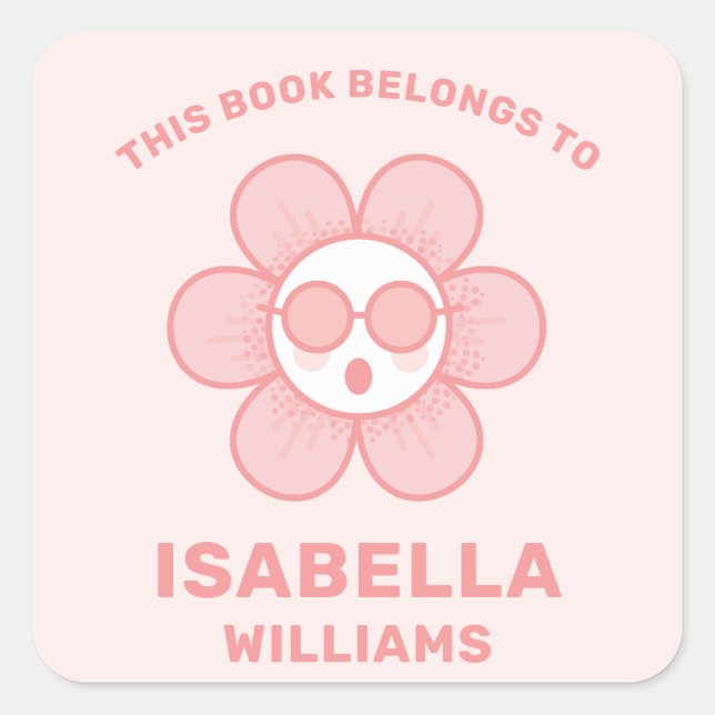 Ce Livre Appartient Au Sticker Carré Enfants (Devant)