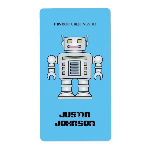Ce livre appartient aux enfants robots étiquettes (Devant)