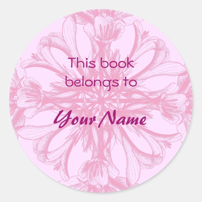Ce Livre Appartient Aux Stickers Fleurs (Devant)