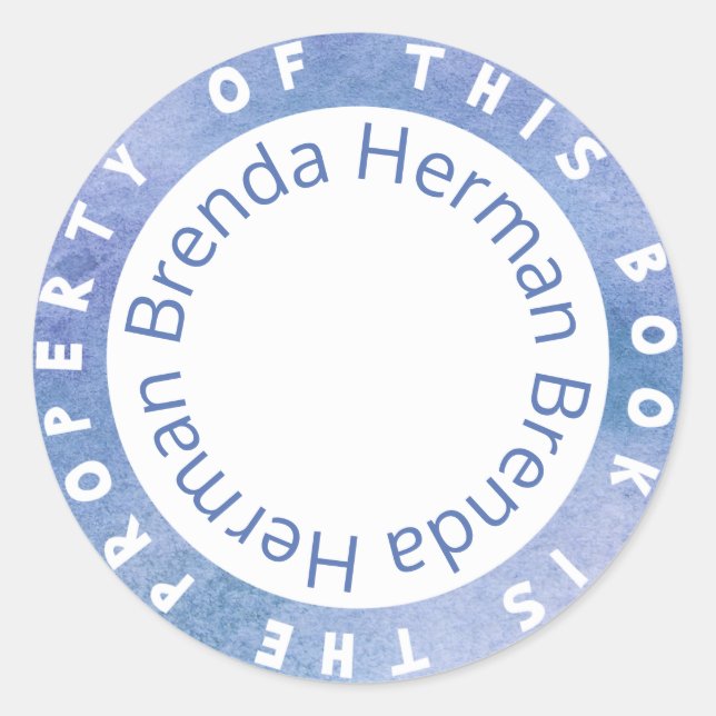 "Ce Livre Est La Propriété De" Sticker Modèle (Devant)