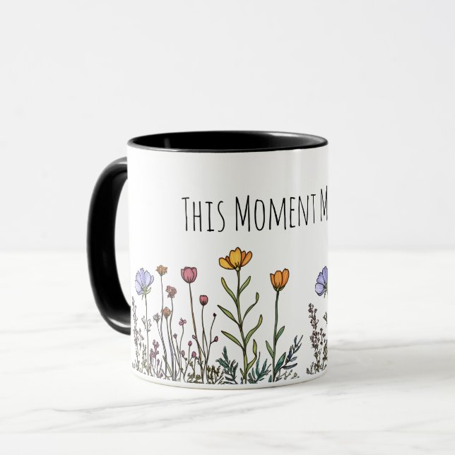 "Ce moment compte" Mindfulness Mug en céramique (Devant gauche)