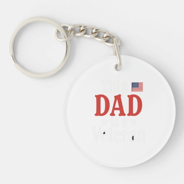 Ce papa est un porte-clés de vétéran – Cadeau sinc (Devant)