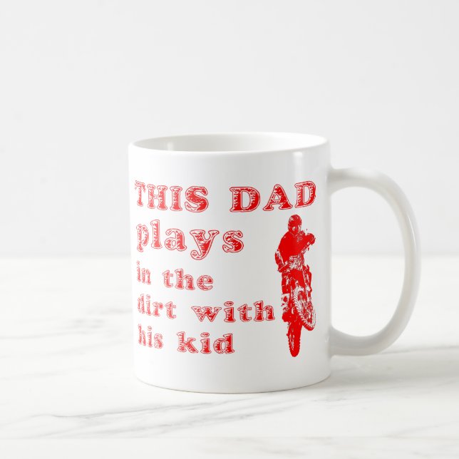 Ce Papa Joue Dans La Terre Mug Motocross (Droite)