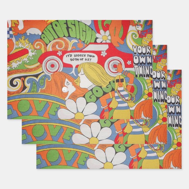 Ce papier d'emballage les années 70 (Lot)