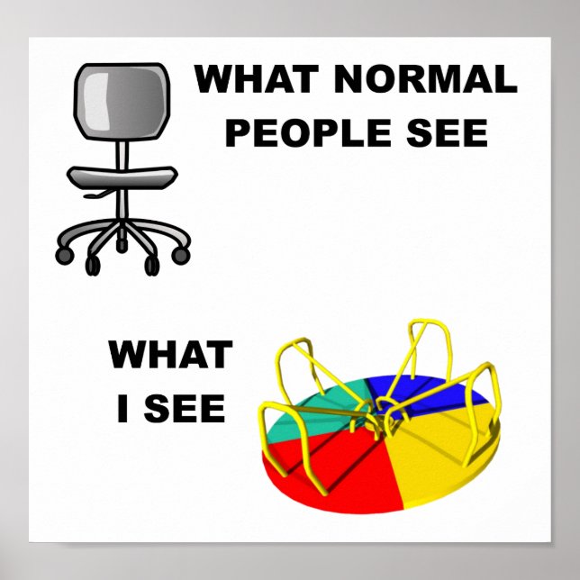 Ce que je vois Poster drôle (Devant)