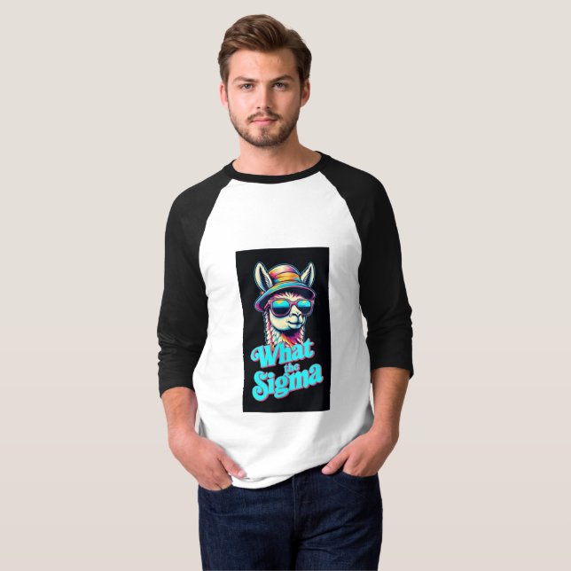 Ce que la Sigma - Cool Llama dans le T-shirt Vibe  (Devant entier)