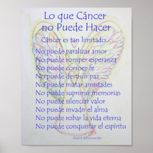 Ce que le Cancer ne Peut Pas Faire Affiche de Poèm