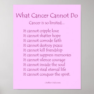 Ce que le cancer ne peut pas faire Poster Poster I