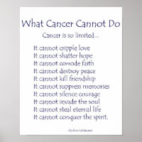 Ce que le cancer ne peut pas faire Poster Poster I