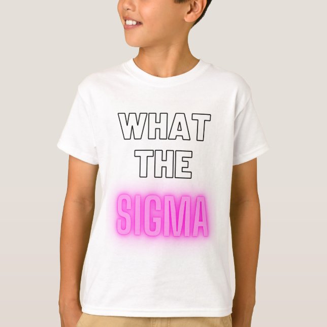 Ce que sigma gen alpha tshirt rose (Devant)