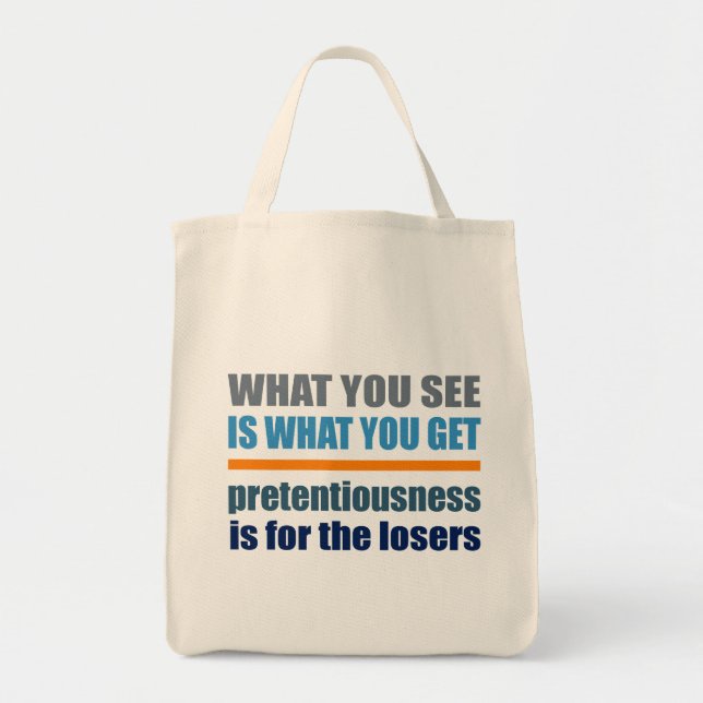 Ce que vous voyez, c'est ce que vous obtenez sac (Devant)