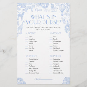 Ce qui dans votre sac à main Baby shower de garçon