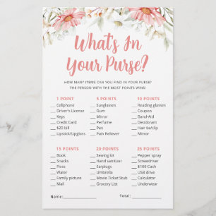 Ce qui dans votre sac jeu Fleur sauvage rustique