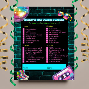 Ce qui est sur votre téléphone 90s Neon Disco Anni