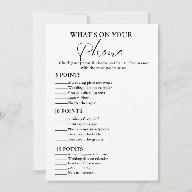 Ce qui est sur votre téléphone carte de jeu de dou