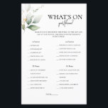 Ce qui est sur votre téléphone greenery jeu de dou<br><div class="desc">Ce qu'il y a sur votre téléphone,  jeu de douche nuptiale verdoyante. Faites de votre mariage un mariage amusant avec ce jeu de douche nuptiale.</div>