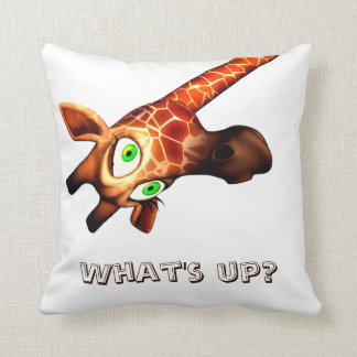 Ce qui est vers le haut de coussin de girafe