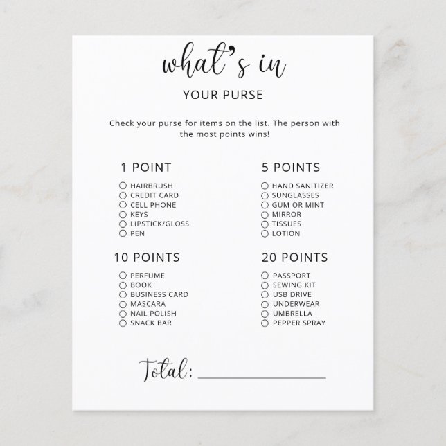 Ce qui se trouve dans votre baby shower (Devant)