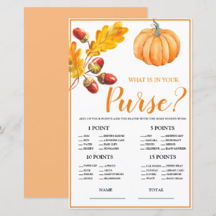 Ce qu'il y a dans Purse Fall Citrouille Bridal Gam