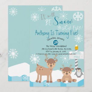 Ce Sera La Neige Beaucoup Amusant Invitation Anniv