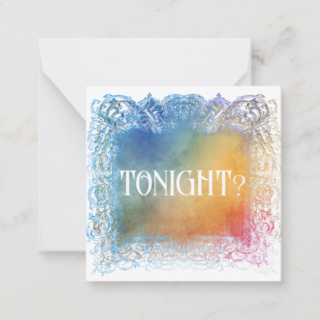 *~* CE SOIR ? Carte de note plate AP62 Relation (Devant)