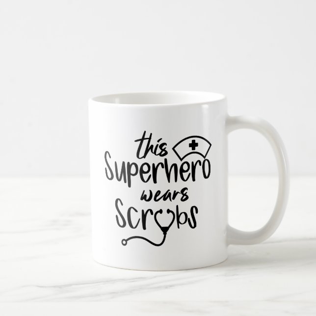 Ce Superhero Porte De La Mug De Café Scrubs (Droite)